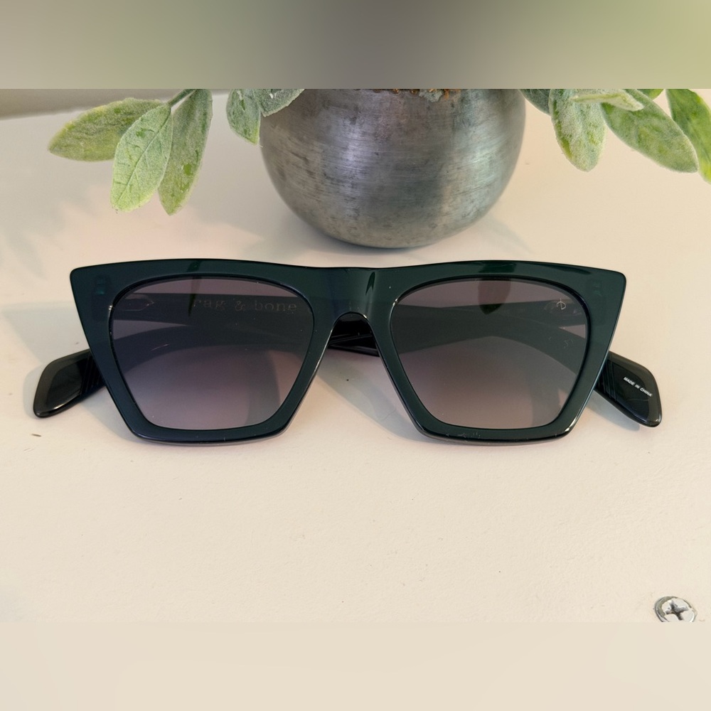 Rag & Bone Women's Black Geometric Sunglasses RNB1025/S